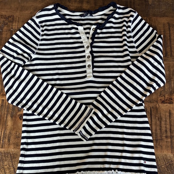 Tommy Hilfiger Tops - NWOT Tommy Hilfiger Navy and White Striped Henley